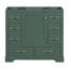Meuble-lavabo de salle de bain - 36 po, bois massif +, 6 tiroirs, base d'armoire rectangulaire, tablette réglable, moderne, autoportant, assemblage-1680184029