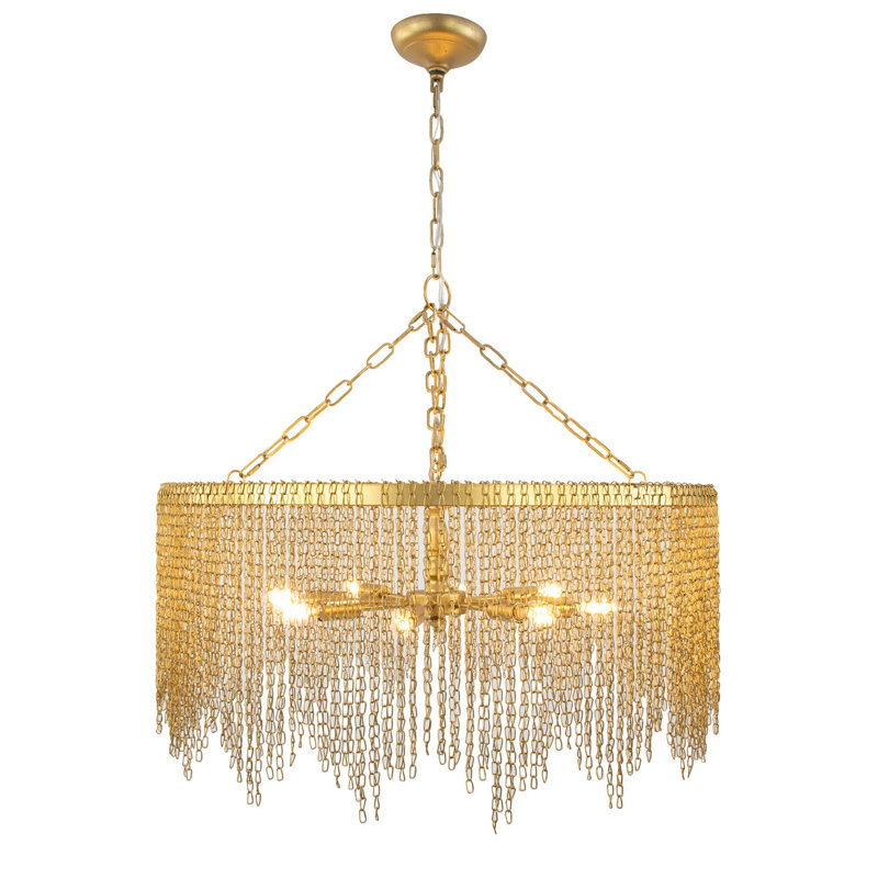 Cellini 8 - Light Chandelier, Gold