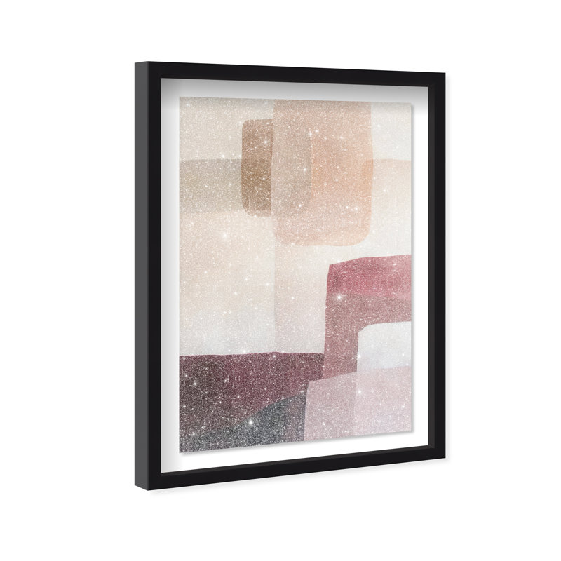 Ruby Dreams I Shadowbox Abstract Print by Oliver Gal, Black Frame, 10 x 15, 46.5"H x 31.5"W, Black Frame