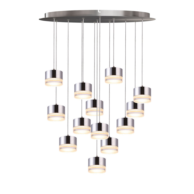 Barnsdall 13 - Light Cluster Pendant, Chrome