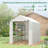 Walk-In Greenhouse For Outdoors With Roll-Up Zipper Door, 18 Shelves, PE Cover