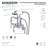Kingston Brass Vintage Three-Handle 2-Hole Deck Mount Clawfoot Tub Faucet with Hand Shower-11178414