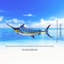 Décoration murale en métal bleu Marlin