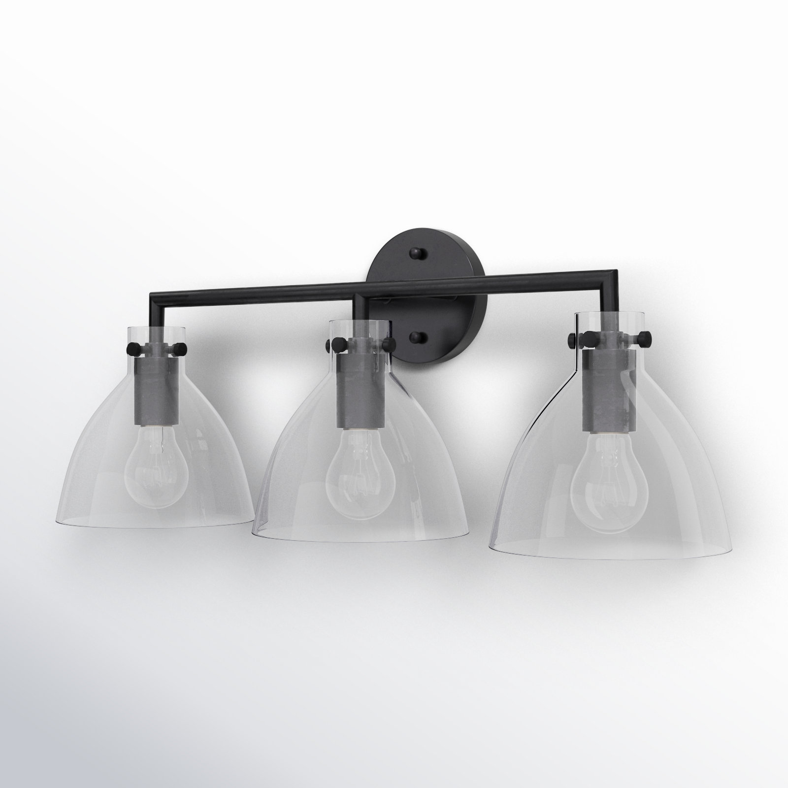 Martins 3 Light Dimmable Vanity Light, Black