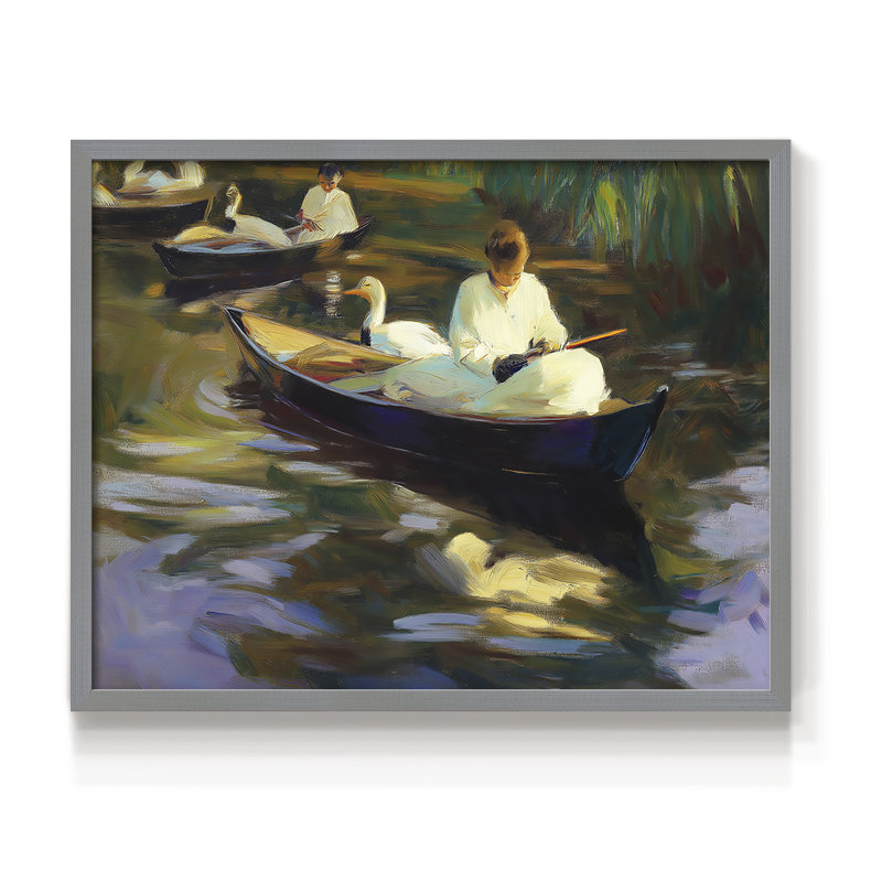 Série nautique -166 - Reproduction encadrée - Restickable, H 11 po x l 14 po, Grey