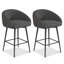 27.9" Seat Height Upholstered Swivel Bar Stools With Back(Set of 6)-110983002-121934324