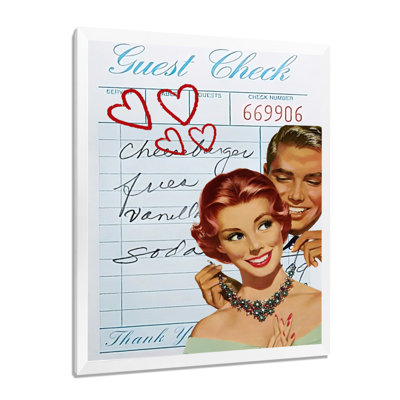 «Love Check Old Hollywood Couple Love» - Décoration murale film et télévision