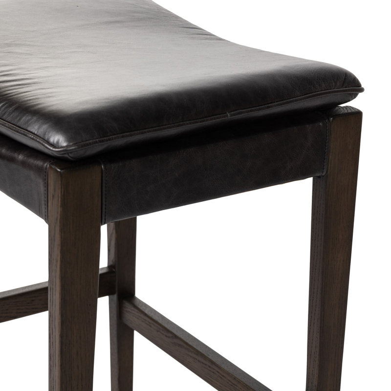 Aya Stool, Counter Stool (26.77" Seat Height), Polyester Blend Savile Flax