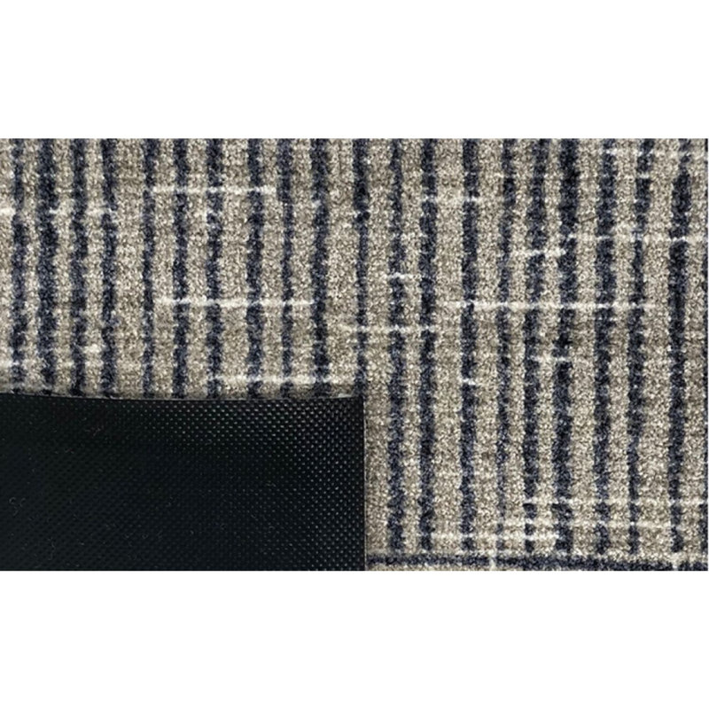 Modern Geo Lines in Squares Washable Floor Mat, Rectangle 2'4" x 3'11"