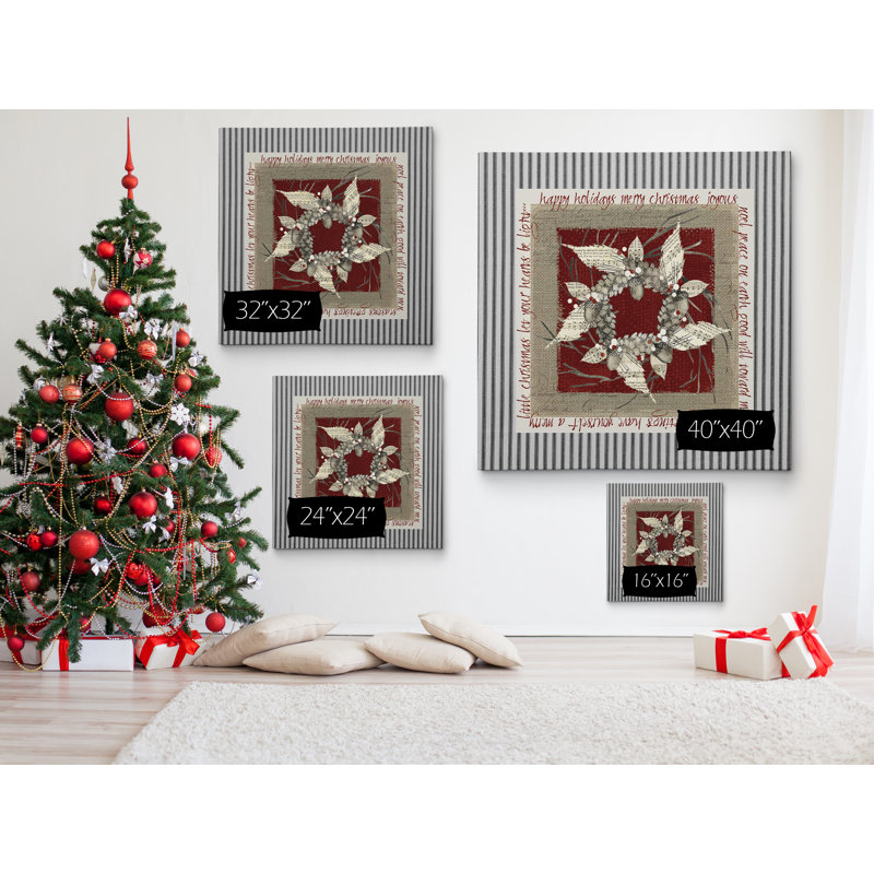 «Burlap Wreath», impression, Toile tendue, H 32 po x l 32 po x P 1 po