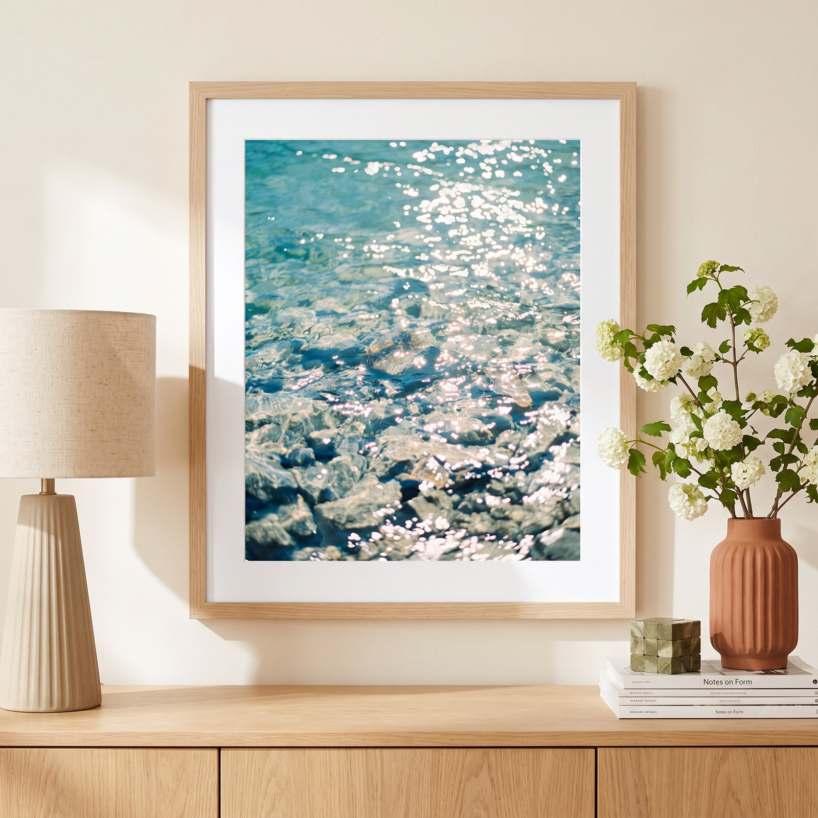 Sunny Day and Glacial Water Print, 25'' H X 21'' W