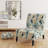 Contemporary Victorian Flourish Victorian Pattern - Velvet Upholstered Farmhouse Slipper Chair, Rustic Floral Accent Chair