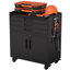 Armoire à outils roulante en métal 34,3 po - Rangement de garage robuste avec portes verrouillables et 3 tiroirs, organisateur d'établi mobile pour garage, atelier, maison, armoire