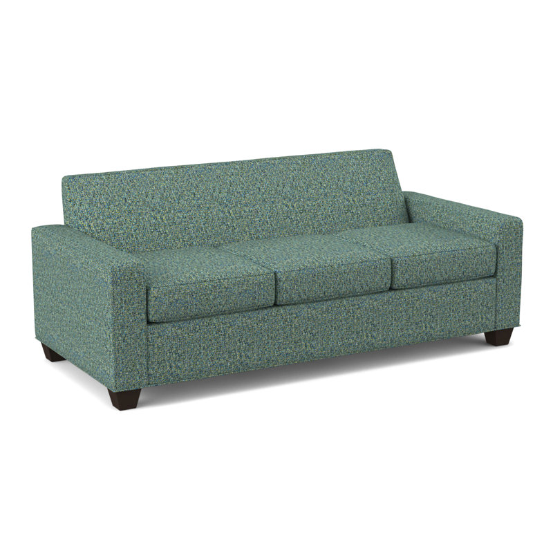 Avery 80" Square Arm Sofa with Reversible Cushions, Cafelle, Connelly Peacock