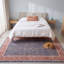 Tapis Fjord moderne à motif mosaïque mouchetée abstraite, turquoise, rose et crème, lavable à la machine, antidérapant, à poils courts, pour l'intérieur et l'extérieur, adapté aux animaux domestiques, idéal pour le salon, la chambre, la salle à manger, l'entrée, le couloir ou le bureau.-1632195890