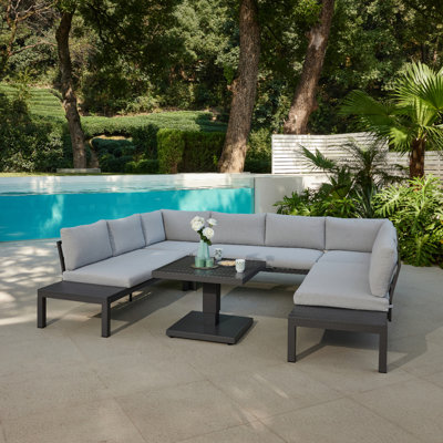 Almarosa 8 - Person Garden Lounge Set with Cushions