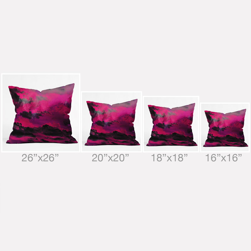 Coussin décoratif Caleb Troy Raspberry Storm Clouds, 20 po x 20 po