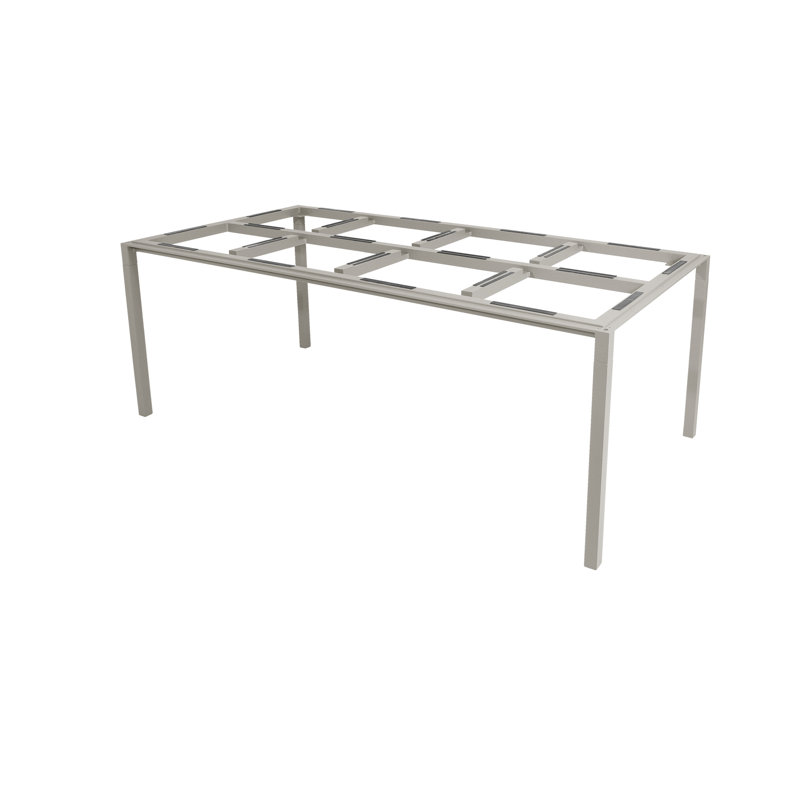 Pure Outdoor Dining Table, 39.4" W x 59.1" L x 29.5" H, Taupe/Concrete Gray