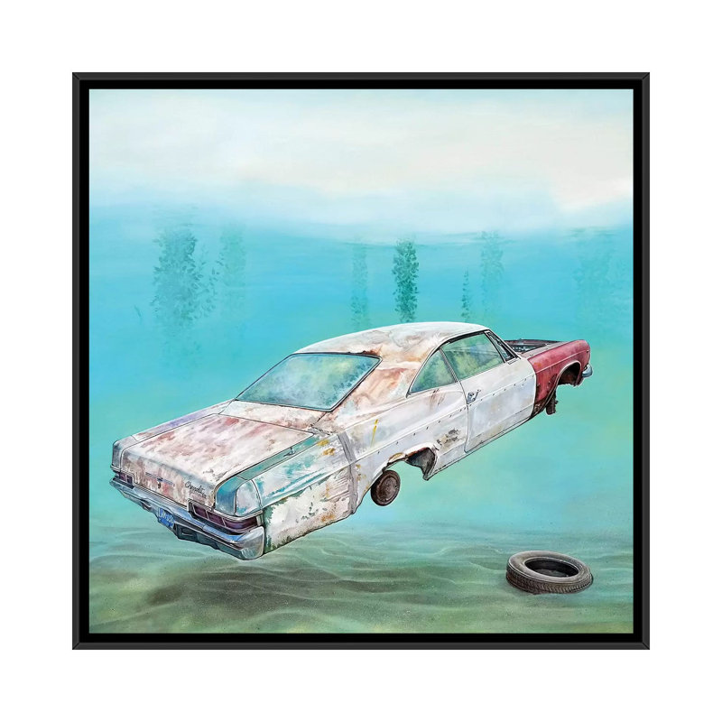 Impalake by Marcello Petisci - Print on Canvas, Black Framed, 66.04 cm H x 66.04 cm W