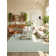 Bargello Turquoise New Zealand Wool hand-tufted Area Rug