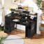 Metal Base Computer Desk with Power Outlet-126597971