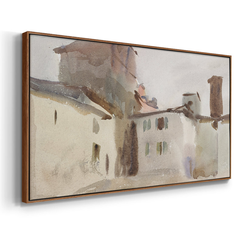Paysage, série CC CCXI, toile tendue avec châssis, prête à être accrochée, H 21 po x l 41 po, Noyer