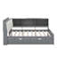 Lit plateforme double avec lit gigogne, tablettes et tête de lit-869368592