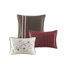 Ensemble d'édredon pour grand lit brodé rouge élégant avec coussins et taies décoratives 7 pièces Elegant-122647199