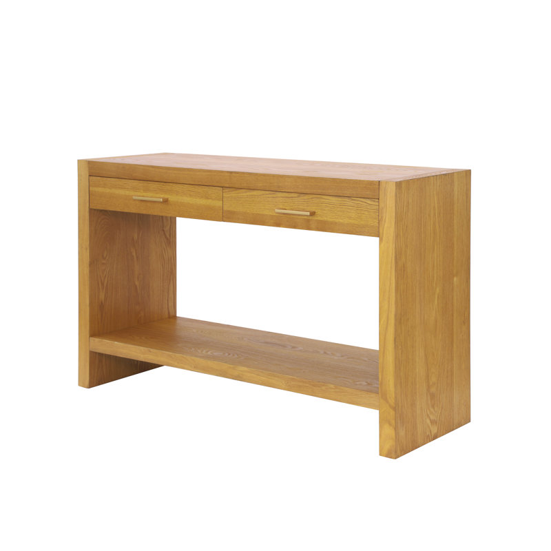 Console en bois avec rangement Rowen, Brun