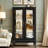 Curio Cabinet With 2 Tempered Glass Doors, Adjustable Shelves And Led Light-864540324