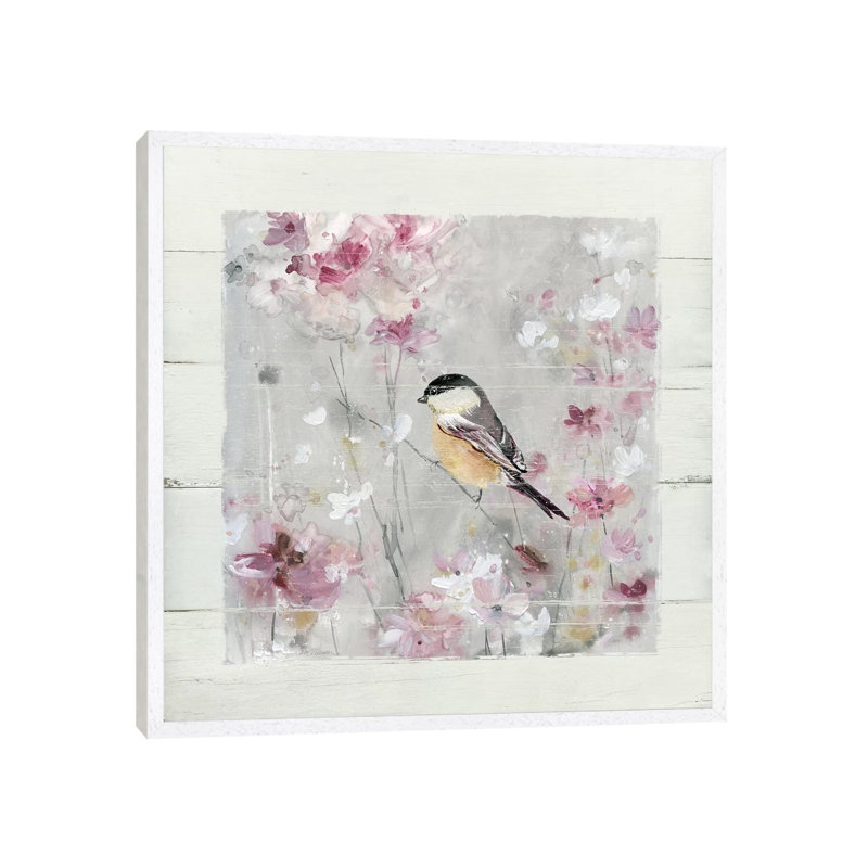 Sitting Pretty Shiplap II by Carol Robinson - Print on Canvas, White Framed, 93.98 cm H x 93.98 cm W