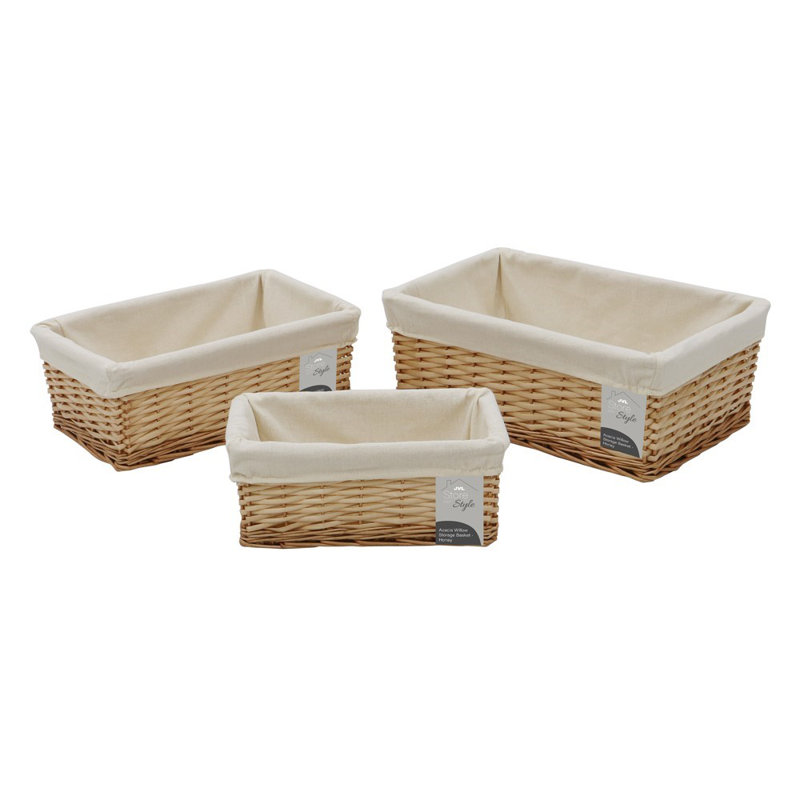 JVL Split Willow Decorative Bin