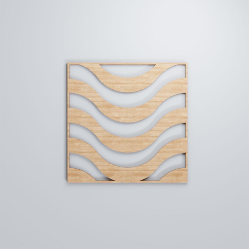 Panneaux muraux décoratifs en bois Parker, Aulne, H 15,375 po x l 15,375 po x P 0,375 po