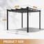 10 pi. L 10 pi. Pergola en métal avec auvent