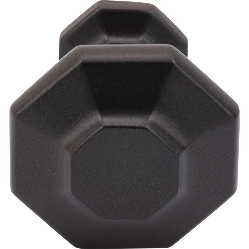 Palazzo Length Geometric Knob, 1 3/8", Oil Rubbed Bronze