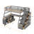 Glinnie Kids Twin Loft Bed with Drawers-380194557