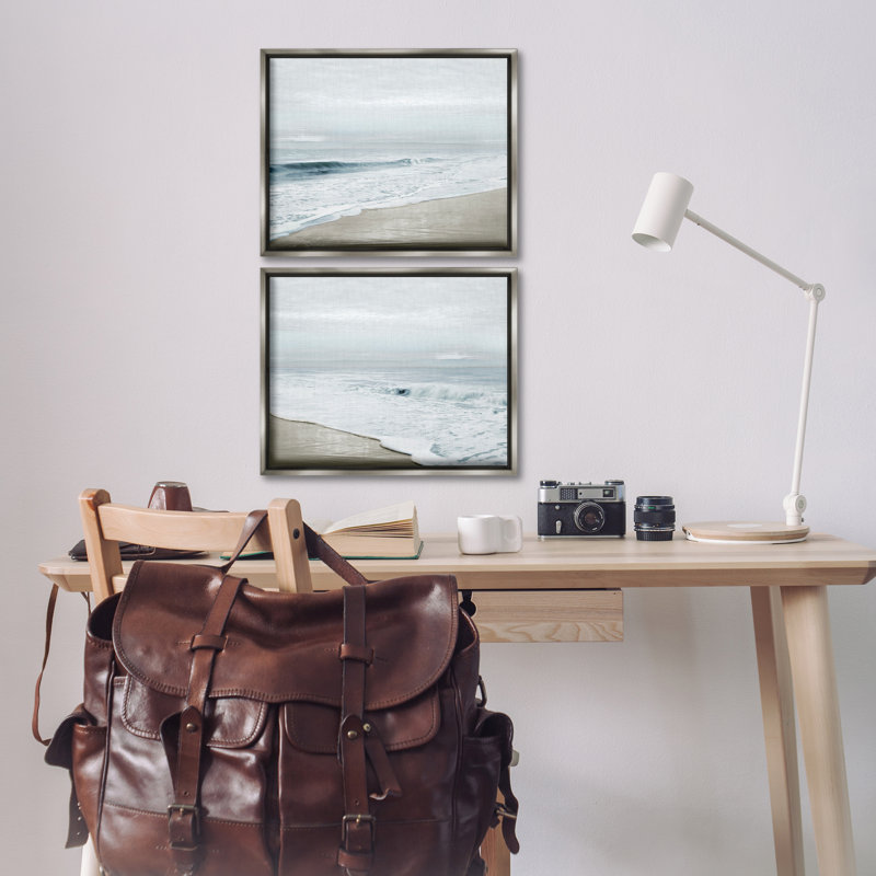 Ensemble de 2 cadres flottants Morning Bliss Coastline, par Natalie Carpentieri, H 17 po x l 21 po