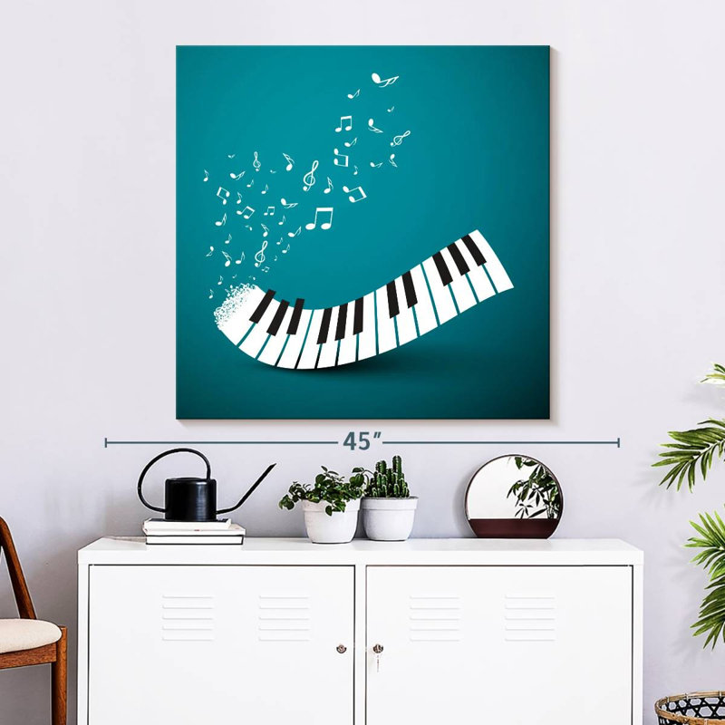 Abarca Piano Keyboard Notes, 33" H x 33" W