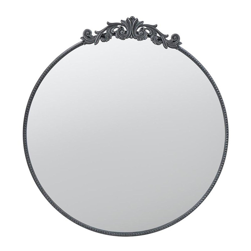 Round Mirror,Wall Mirror,Living Room Mirror,Bedroom Mirror, Black, 39" x 36"