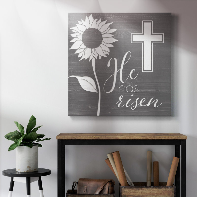 «He Has Risen», toile tendue avec châssis de qualité supérieure - prête à être accrochée