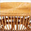 Table basse en rotin naturel avec pieds évasés - Décoration bohème fabriquée à la main pour des salons confortables