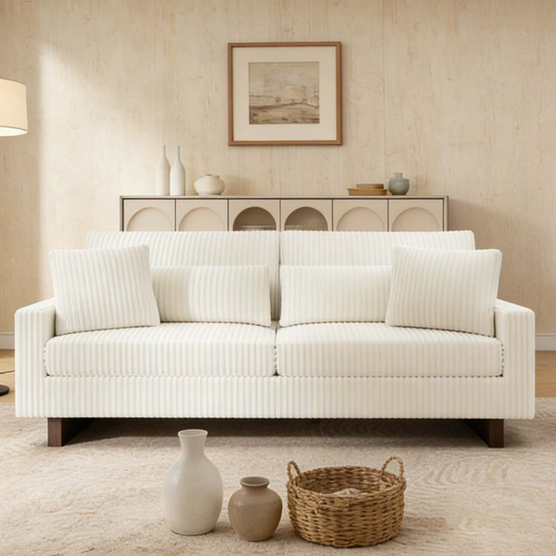 Canapé rembourré 80,3 po, Beige
