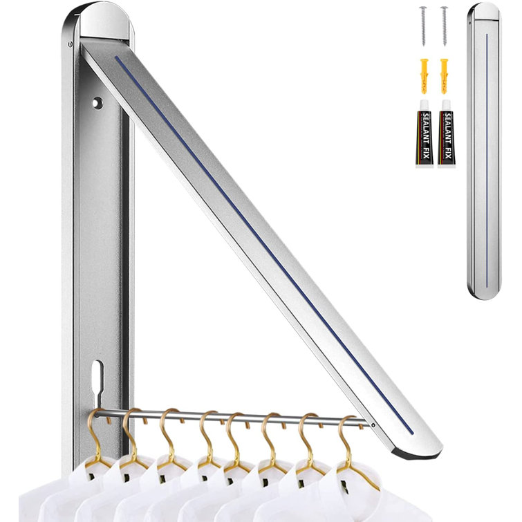 Rebrilliant Aluminum Foldable Wall-Mounted Drying Rack & Reviews