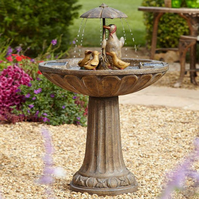 Outdoor Birdbath Fountain