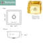 Brightwork 16.63'' L Single Basin Kitchen Sink