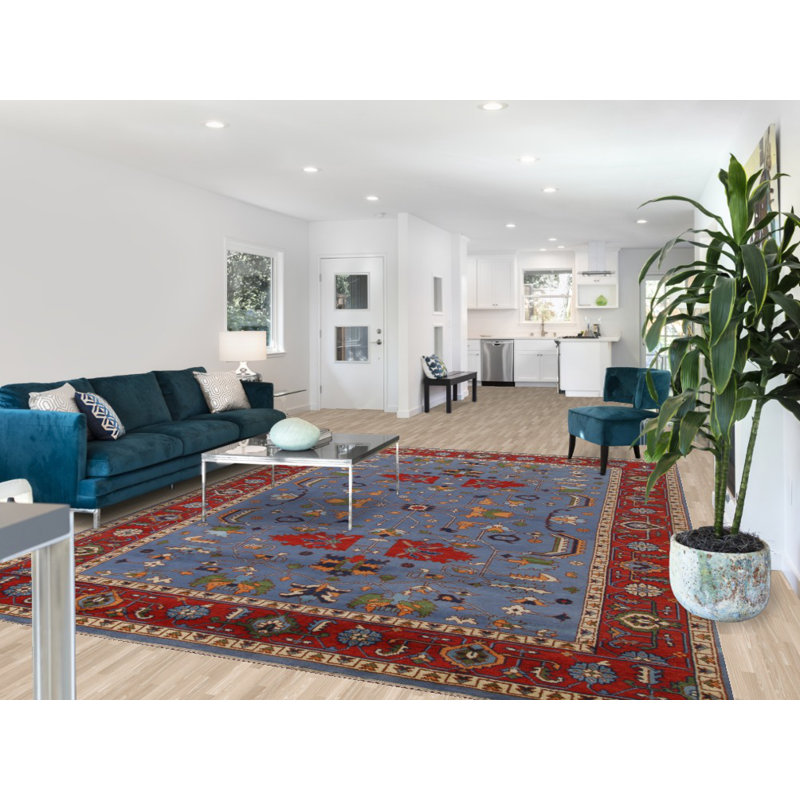 Tapis bleu 9 x 12