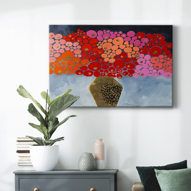 «Red Poppies II», toile tendue avec châssis, H 8 po x l 12 po