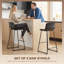 Swivel Upholstered Counter Stool with Metal Frame