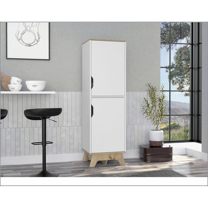 Rutherford 2-Door Pantry Cabinet Light Oak