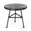 Table d'appoint extérieure en faux rotin avec plateau en verre et table de bout en verre trempé-130203169